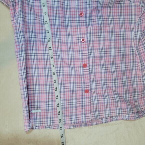 Kathmandu driMOTION Plaid Button Up‎ Slim Fit T-Shirt - Size 12 - Picture 9 of 9